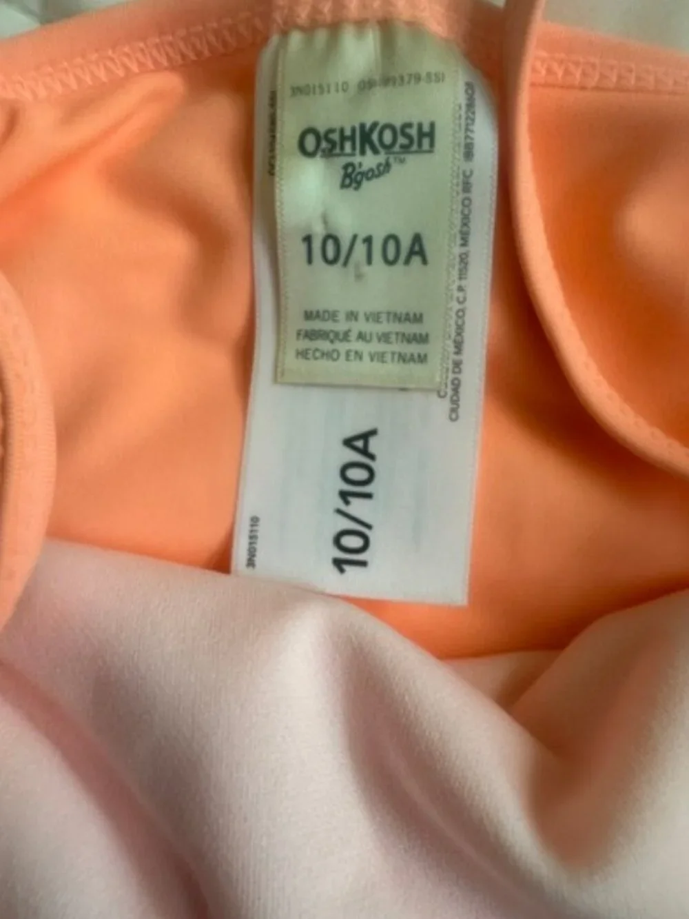 Oshkosh RUFFLE Swim Top Girl's Size 10